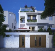 phoi canh ben ngoai biet thu pho 4 tang