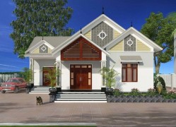 Mẫu nhà cấp 4 mái thái có 2 phòng ngủ đẹp, thông dụng nhất