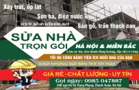 Bảng báo giá dịch vụ sửa chữa cải tạo nhà tại Hà Nội mới cập nhật