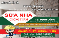 Báo giá sửa nhà chống thấm hiệu quả tại Định Công, Hoàng Mai mới nhất