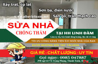 Báo giá sửa chữa nhà chống thấm nhà tại chung cư Linh Đàm, Hoàng Mai
