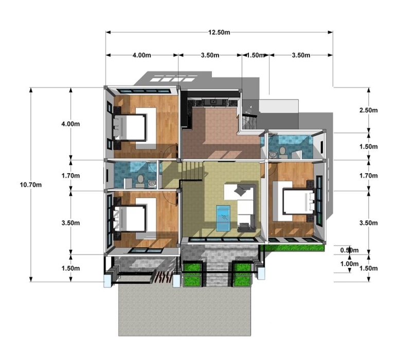 nhà cấp 4 hiện đại