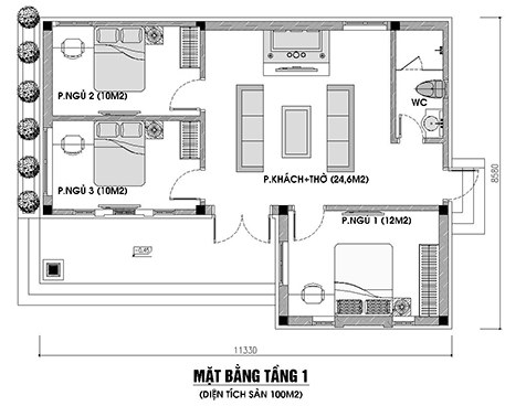 nhÃ  cáº¥p 4 3 phÃ²ng ngá»§