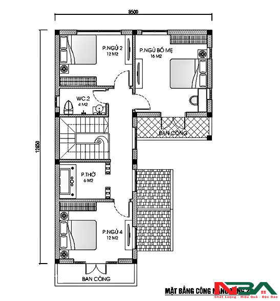 mau nha mai thai 2 tang 9x13m 5